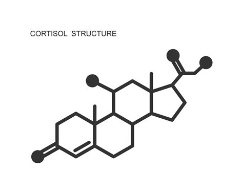 Cortisol Hormone Icon Hydrocortisone Molecular Structure 17687231