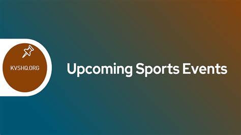 Upcoming Sports Events Scheduled Dates Venue Name