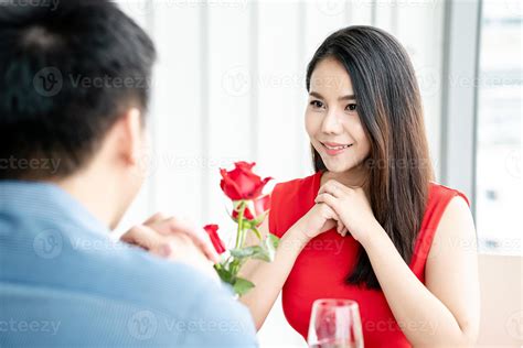 Adorable Young Couple Enjoying Valentine's Day 11048425 Stock Photo at ...