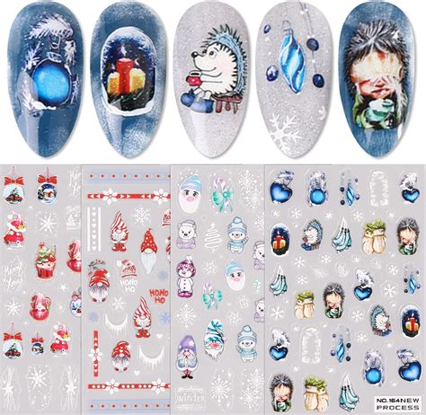 Amazon Jmeowio Sheets Christmas Nail Art Stickers Decals Self