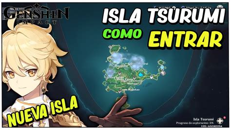 Como Llegar A La Isla Tsurumi Rapido Genshin Impact Youtube