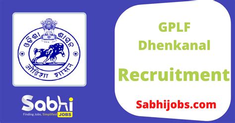 Gplf Dhenkanal Recruitment Latest Jobs Dhenkanal Nic In