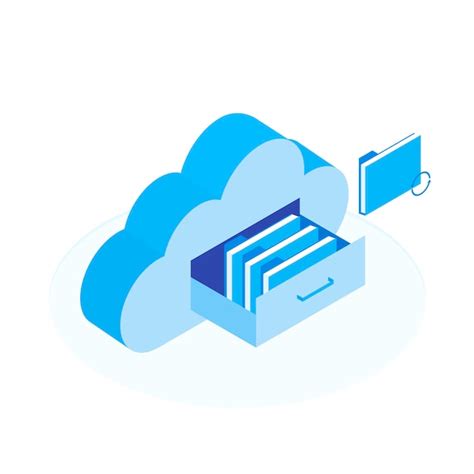 Premium Vector Cloud Data Storage Flat D Isometric Business