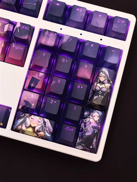 Honkai Star Rail Black Swan PBT 108 Keys Cherry Profile Keycaps Set