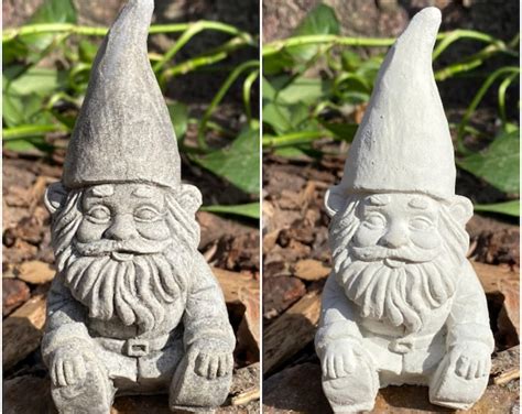 Gnome Statue Garden Gnome Cement Statue Painted Concrete Gnome