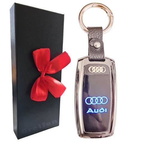 Audi Zapalniczka Arowa Elegancki Brelok Do Kluczy Logo Led Etui