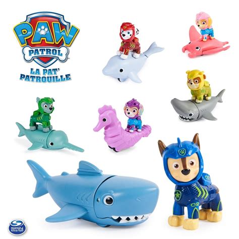 Pack de 2 figurines chiot et créature sous marines Aqua Pup La Pat