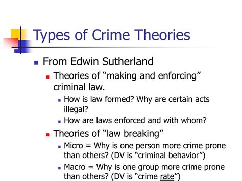 PPT Evaluating Theories Of Crime PowerPoint Presentation Free