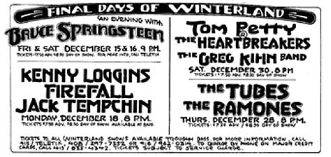 Dec 30 1978 Tom Petty And The Heartbreakers Greg Kihn Band At