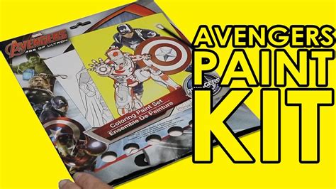 Marvel Avengers Coloring Paint Set Kids World Youtube