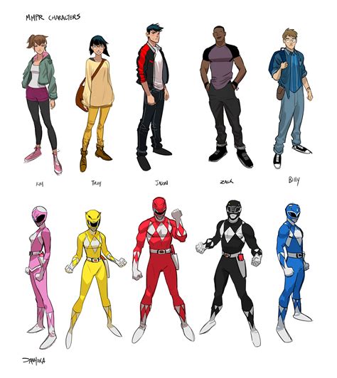 Mighty Morphin Power Rangers Characters by Dan Mora : r/powerrangers