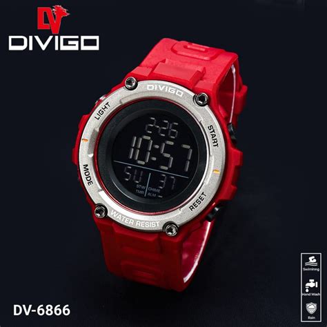 Jual Jam Tangan Pria Divigo Digital Original Dv Strap Rubber Tahan