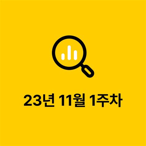 [주간 검색어 리포트] 11월 1주 차 순위📈 — 카카오스타일 파트너라운지