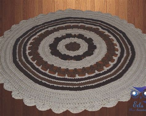 Big Crochet Rug With Volum Elements 55 In Doily Rug Shabby Etsy