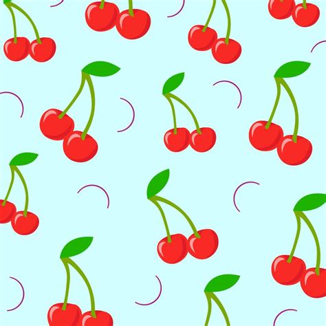 Background vector design with cherry ornament 15534092 Vector Art at ...