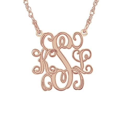 Traditional Monogram Personalized Necklace Mm Personalized Jewelry