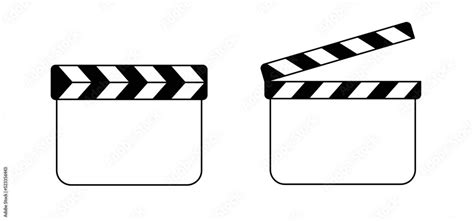 Cartoon Regisseur Film Take Bord Or Cinema Clapper Vector Film