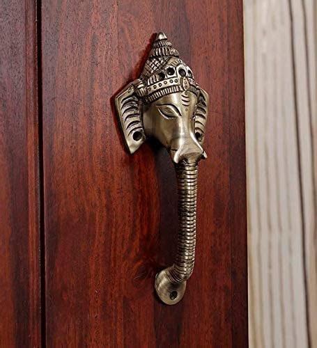 Crown Ganesha Brass Door Handle 8 Inches Main Door Handles Etsy