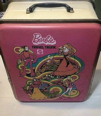 Vintage Barbie Travel Trunk Mattel Large Doll Case Display