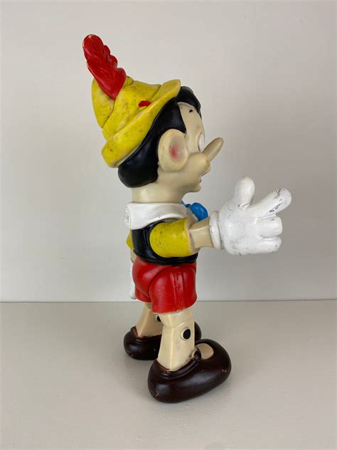 Large Ledra Plastic Pinocchio Squeaky Toy Walt Disney Productions