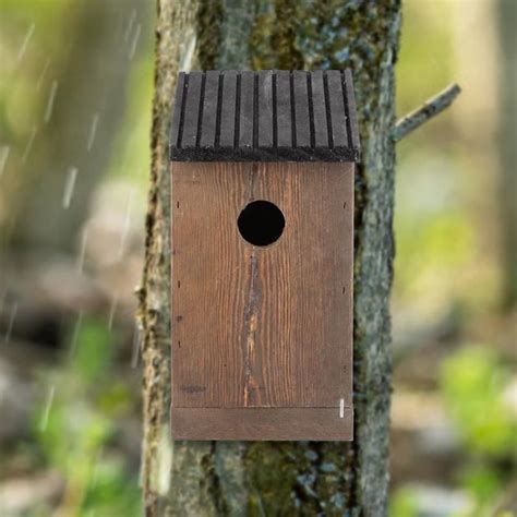 Nichoir En Bois Hj Maison D Oiseaux Suspendue Bois De