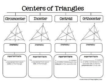 Incenter And Circumcenter Worksheets Pdf