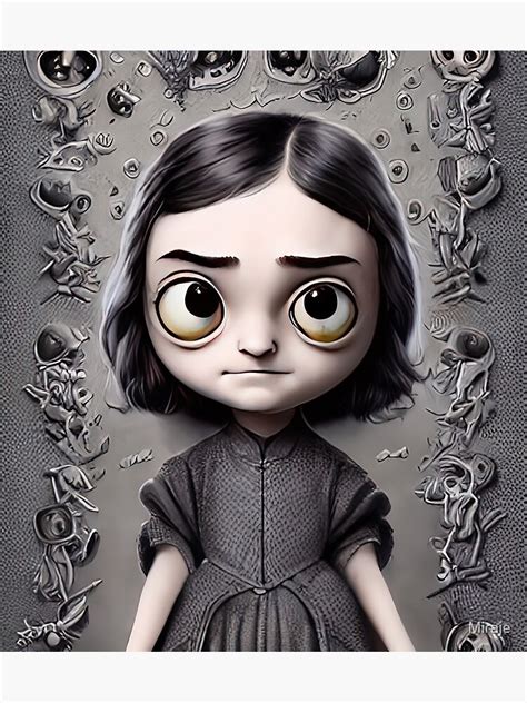 Póster «Creepy Weird Girl Bumpkin - Diseño de personajes de caricatura ...