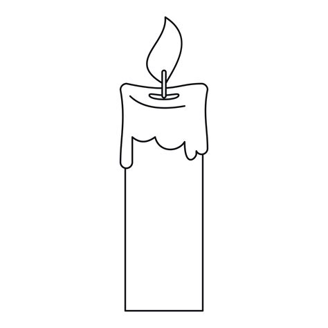 Candle Icon Outline Style Vector Art At Vecteezy