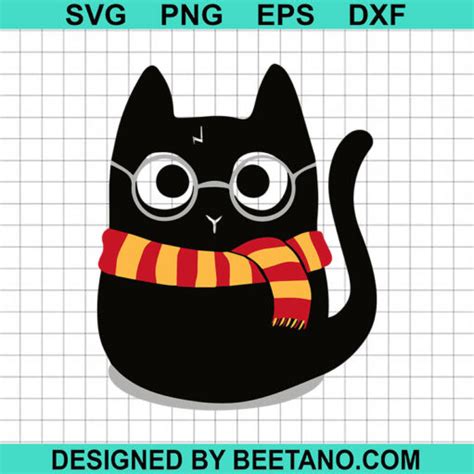 Harry Potter Cat Svg Funny Harry Potter Svg Cute Cat Svg