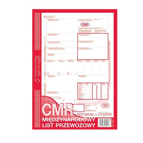 LIST PRZEWOZOWY CMR A4 ORYGINAŁ 3 KOPIE 800 1 5906858002997