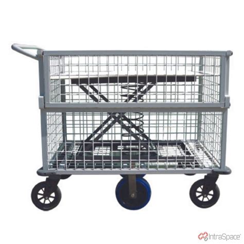 Stainless Steel Cage Trolley With Rising Base Intraspace