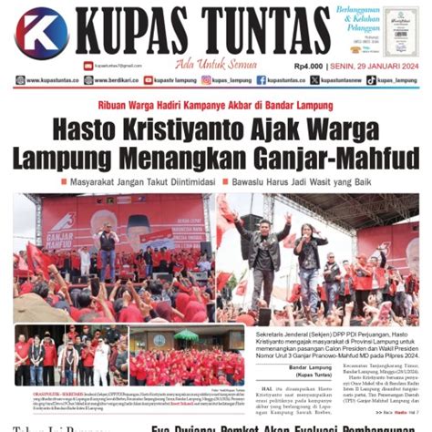 Kupas Tuntas Surat Kabar Harian Kupas Tuntas Edisi Senin Januari