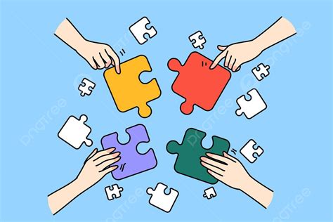 Diverse People Connect Jigsaw Puzzles Together Person Unity Arrange