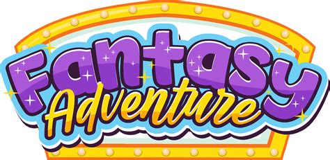 Fantasy Adventure text word with retro light banner 5377096 Vector Art ...