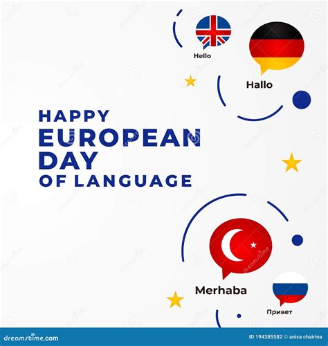 European Language Days Vector Design Illustration For Celebrate Moment