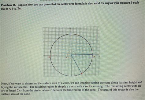 Solved Problem 16. Explain how you can prove that the sector | Chegg.com