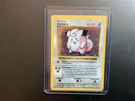 Pok Mon Tcg Clefairy Base Set Holo St Edition Holo Rare