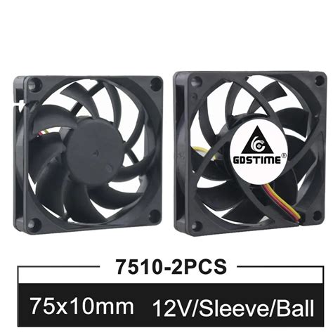 Gdstime Pcs V Pin Cpu Cooler Mm Fan Pc Computer Heatsink Mm