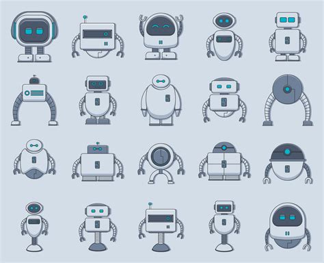 Robot Line Filled Illustration 13454847 Vector Art at Vecteezy