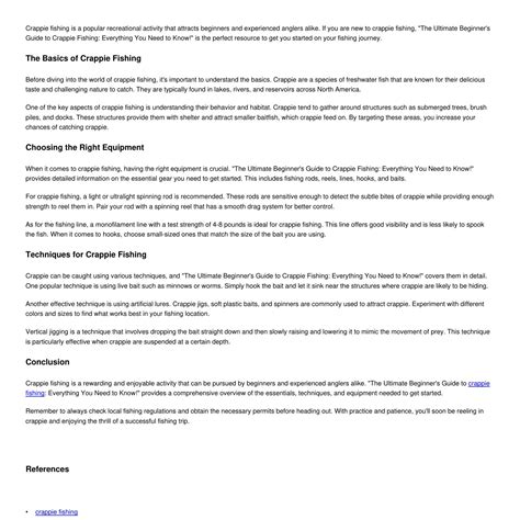 The Ultimate Beginner's Guide to Crappie Fishing: Everything You Need