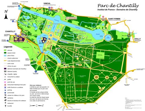 Chantilly Plan Du Parc Du Ch Teau Category Jardin La