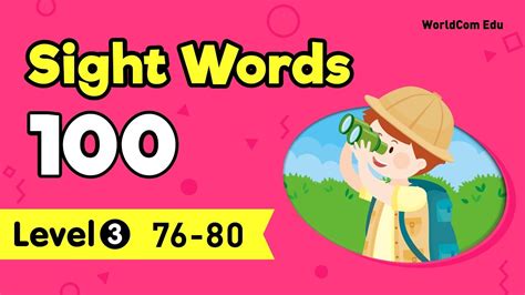 Sight Words 100 Level3 Lesson 16 I 76real ~ 80girl Ver 180903