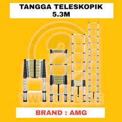 Jual Tangga Lipat Aluminium Teleskopik M Single Telescopic Ladder