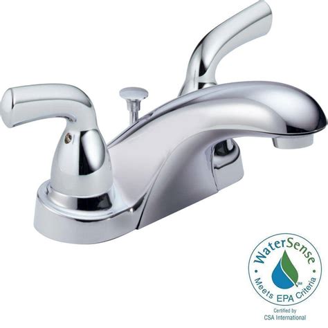 Delta Cassidy 4 In Centerset 2 Handle High Arc Bathroom Faucet In