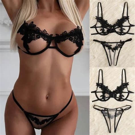 Soutien Gorge Femmes Lingerie Corset Dentelle Armatures Racy Mousseline