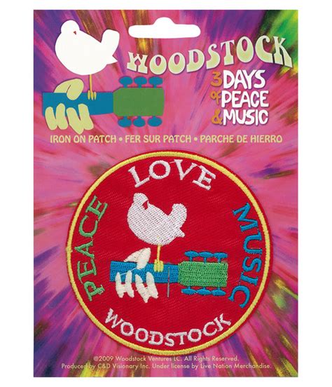 Woodstock Dove Guitar Patch Liquid Blue