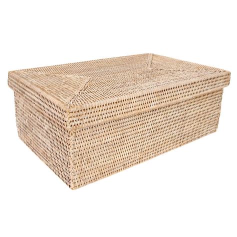 Artifacts Rattan Rectangular Storage Box With Lid Chairish