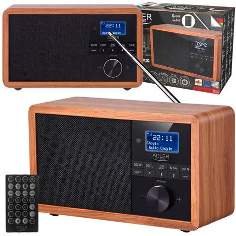 RADIO RETRO DREWNIANE BLUETOOTH AM FM USB SD LCD Sklep Opinie Cena