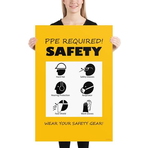 Ppe Required Premium Safety Poster Safety Posters Safety