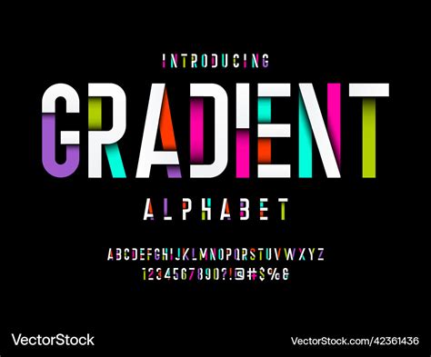 Colorful font Royalty Free Vector Image - VectorStock